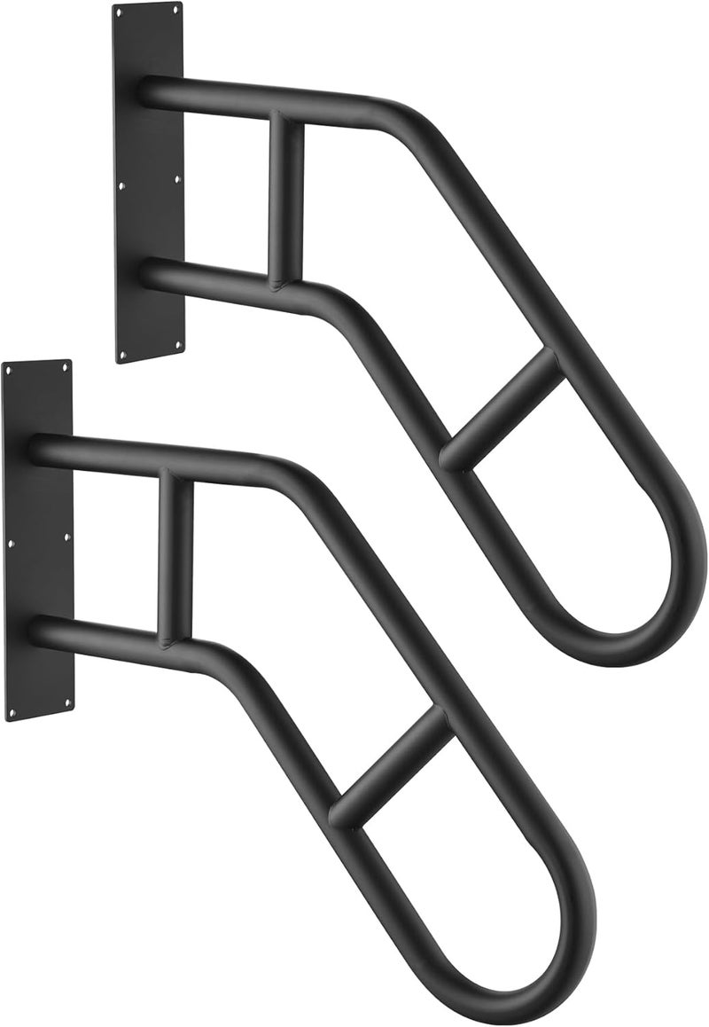 Repuskor Hand Rails for Outdoor Steps,Hand Rails for Elderly, Porch Railing & Deck Hand Rail Wall Mount Stair Hand Grab Bars, U-Shape Safety Handle for Garage, Porch, Garden 2Pack - Image 1